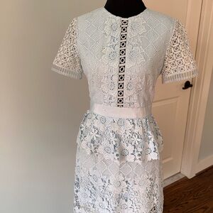 Ted Baker White Lace Midi Dress